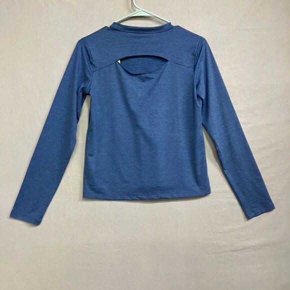 All in Motion Women's XS Heathered Blue Soft Stretch Long Sleeve Semi Fit Top - Picture 8 of 10